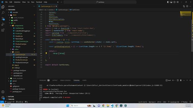79. Cart Screen Structure