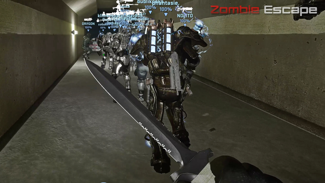 CS 2 ЗОМБИ ESCAPE (Counter Strike 2 без комментариев) - ze_zk_mall_of_zombies_p