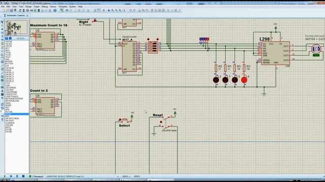 #169 Universal Stepper Motor Angle Rotation Simulation using Logic IC's in Proteus p2 - both senses