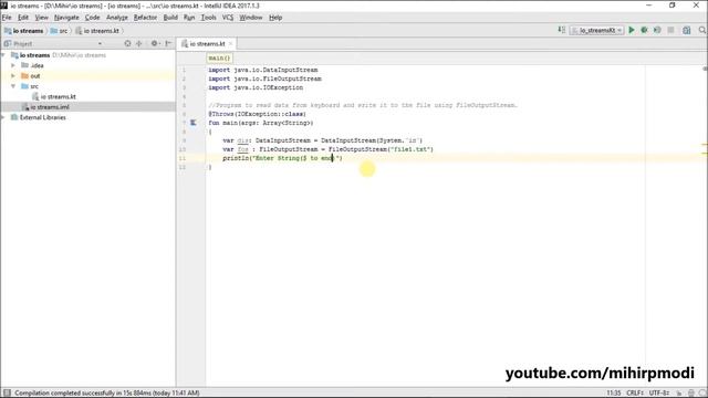 #283 Kotlin Tutorial | FileOutputStream class