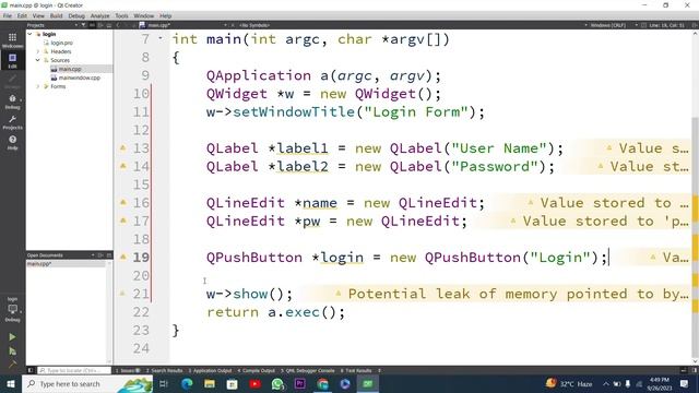 How to create Login Form in QT using C++ | Implement Grid Layout
