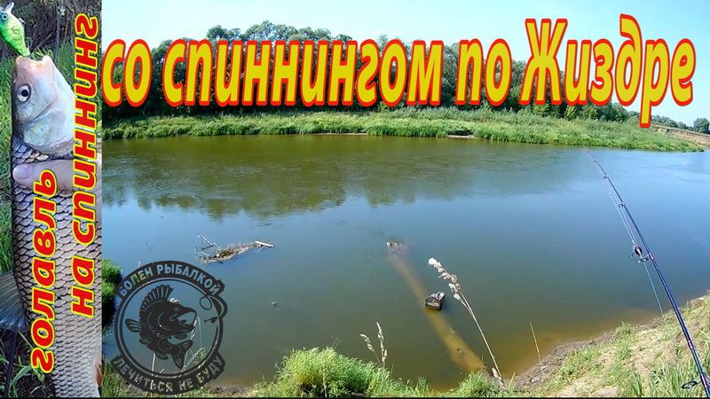 Река Жиздра. Ловля голавля на перекате. Рыбалка на спиннинг.