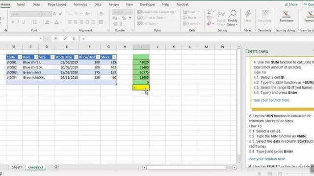 Excel Data Table and data reference