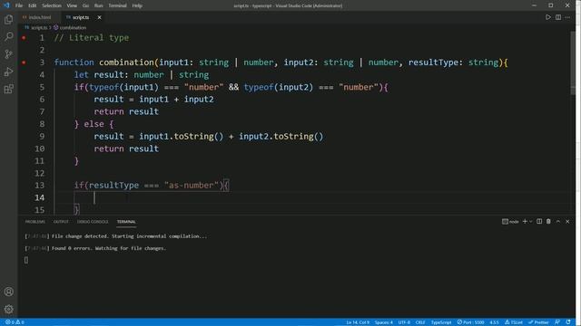 17. TypeScript - Literal type