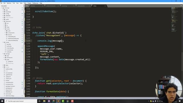 20. Adjuntar mensaje - Aplicación de Chat con Laravel, Websockets y Laravel Echo