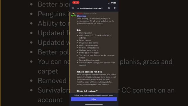 Survivalcraft 2.4 update coming! @kaalus SPOILERS!!!