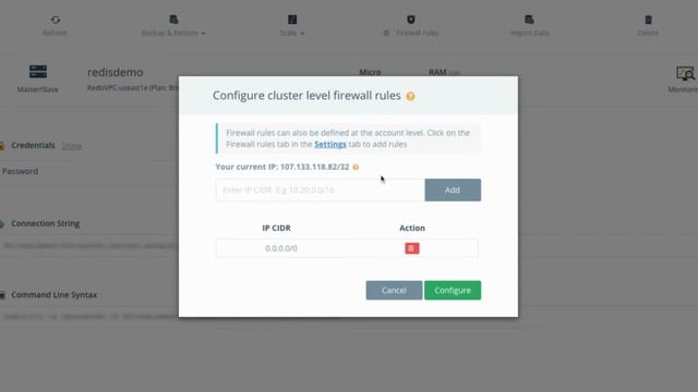 Firewall Rules for Redis™ - ScaleGrid DBaaS