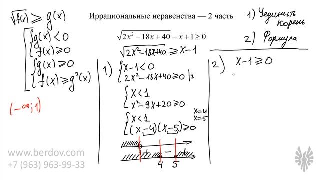 Иррациональные неравенства 2 часть