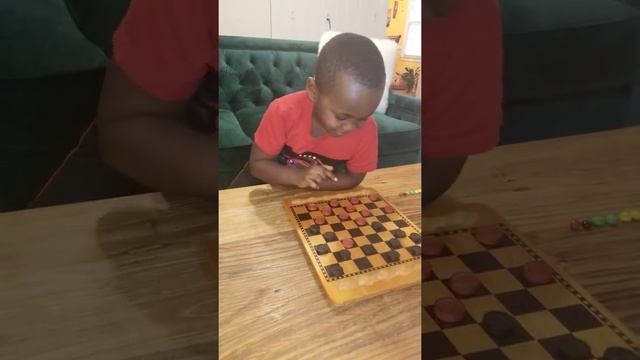 Emanuel and Papa.. Checkers Game - part 1 of 4