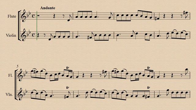1. Andante - Trio Sonata in G minor Op.2 No 2, HWV 387 - G. F. Handel - Demo and Backing Track.