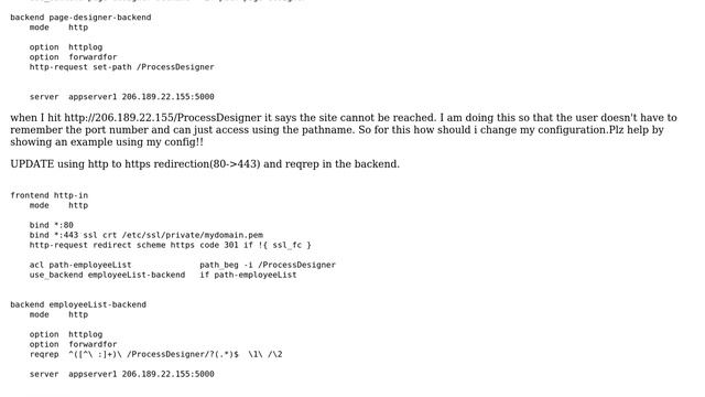 Haproxy Redirection Not Working Using Pathname?