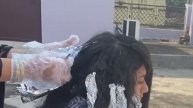 Super easy Caramel highlights hair color at home
