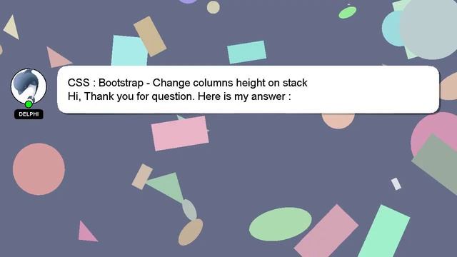 CSS : Bootstrap - Change columns height on stack