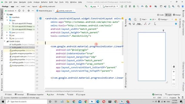 Progress Bar Like Amazon Android Studio Hindi 2021 | #indeterminateProgressBarAndroid