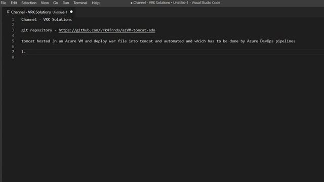 Task overview - Azure DevOps war file deployment to tomcat running in Azure VM
