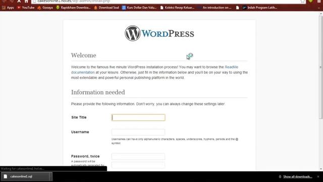 Tutorial Membuat Website Menggunakan Wordpress