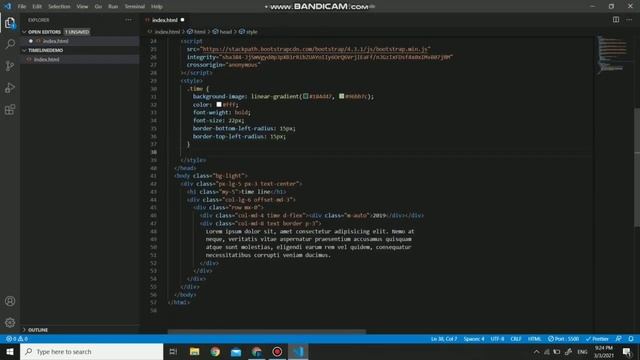 Responsive time line using bootstrap