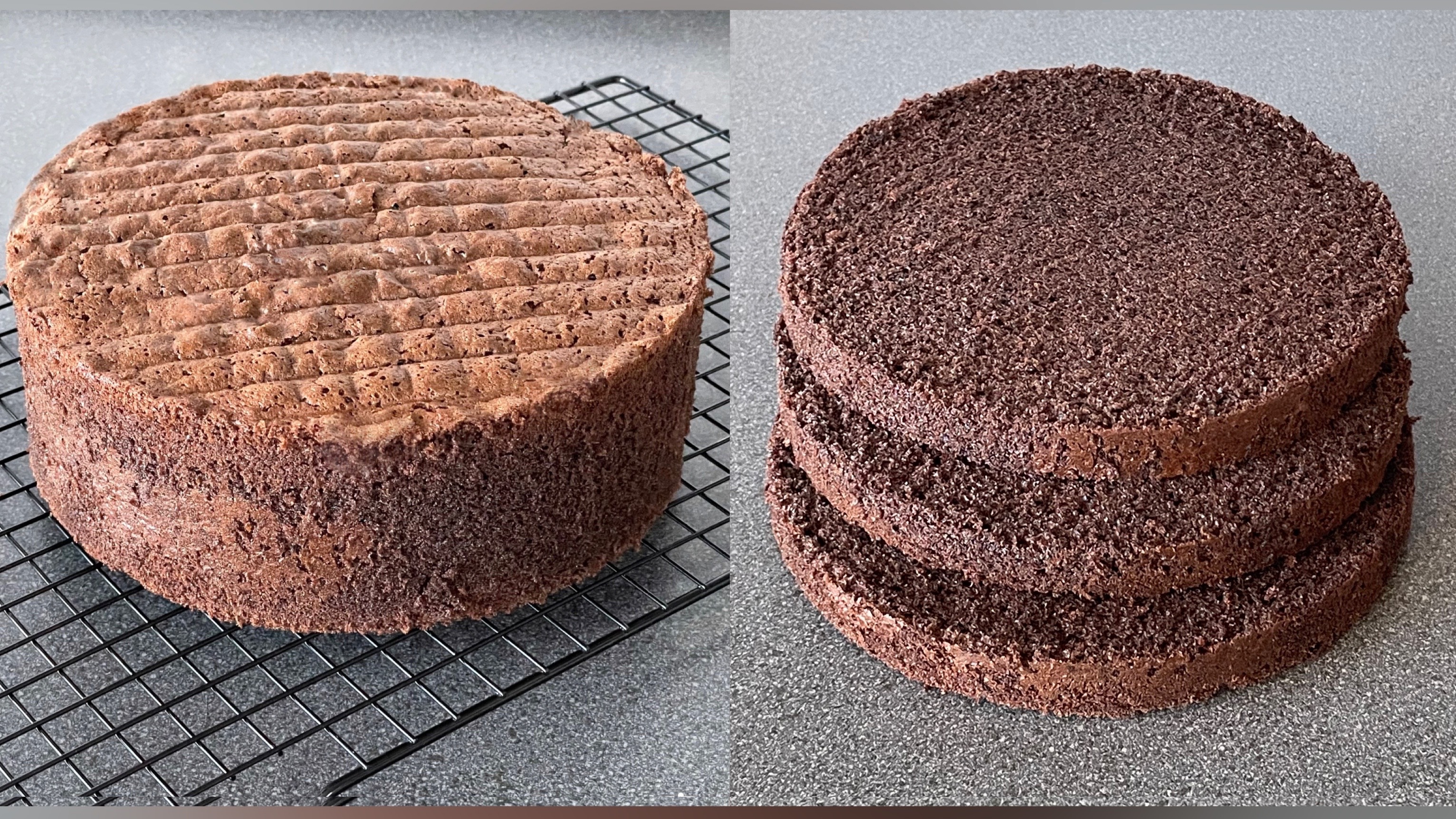 ШОКОЛАДНЫЙ БИСКВИТ!🍫🥮😋 ВЛАЖНЫЙ и МЕЛКОПОРИСТЫЙ⭐️ Без РАЗРЫВОВ! Без ГОРКИ!👍 РОВНЫЙ!👌