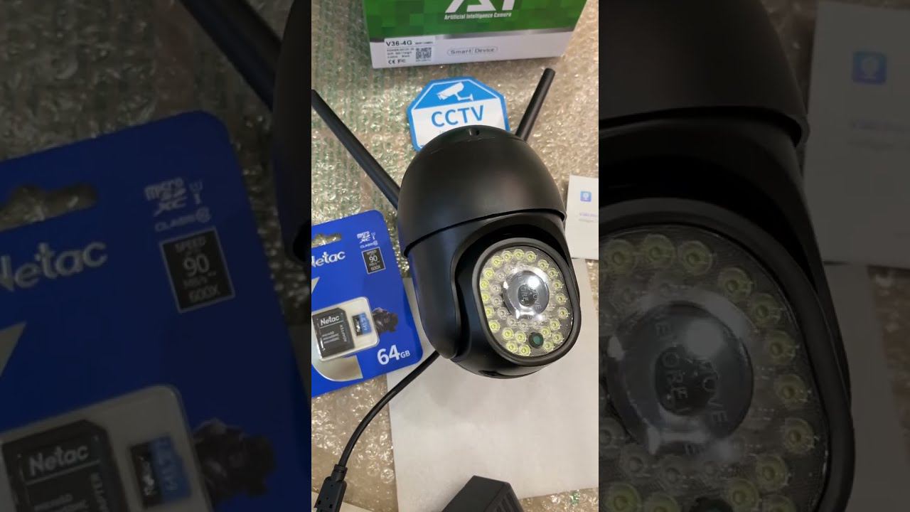 Черная 4G камера видеонаблюдения V380 V36 bitahon.ru
