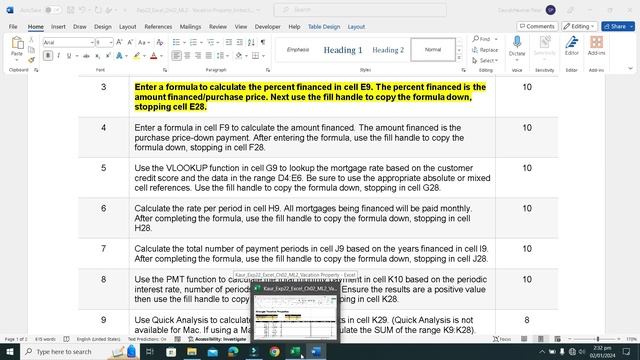 Exp22_Excel_Ch02_ML2 - Vacation Property | Excel Chapter 2 Vacation Property | Chapter 2 Vacation