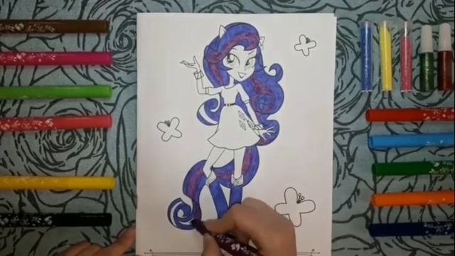 Рарити Девочки из Эквестрии раскраска
