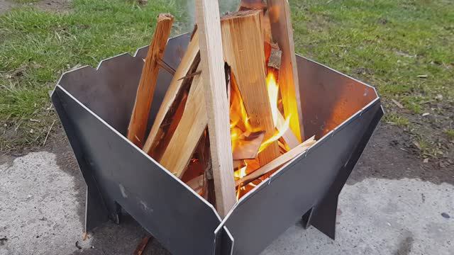 Простейший разборный мангал (короткая версия)_camping grill