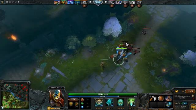 Dota 2: Пексик играет за Титана (Эльдер, Elder Titan), бой 1 из 3 - Loss