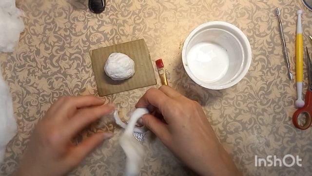 змея. ватная игрушка