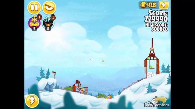 Angry Birds Seasons Ski or Squeal 1-21 Walkthrough 3 Star