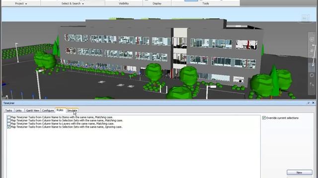 Navisworks Timeliner 4D simulation