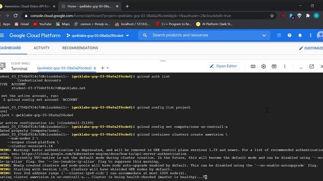 Awwvision: Cloud Vision API from a Kubernetes Cluster  make all fix problem fix