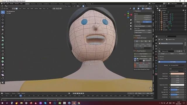 12. Blender 2.91. Subsurface. Cartoon Style. Tutorial. Character Part2