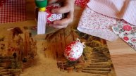 Подставка(гнездо) для пасхальных яиц в стиле пэчворк
