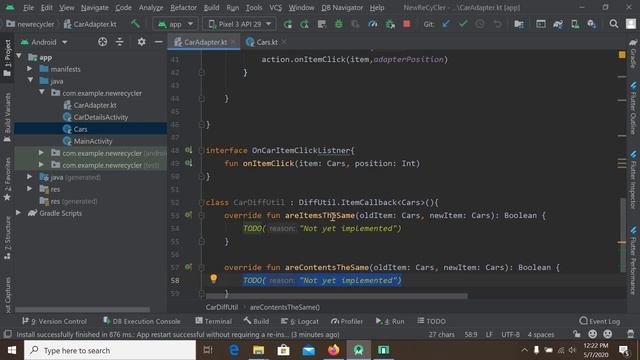 DiffUtil - Improve performance of Recyclerview