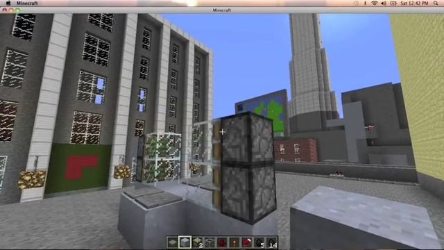 Minecraft How to Build an Automatic Sliding Glass Door Tutorial