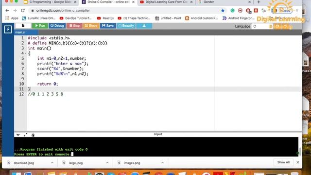 53 C Fibonacci Series | Online Training Download app from below link