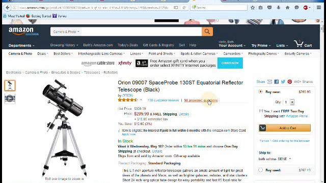 Orion 09007 SpaceProbe 130ST Equatorial Reflector Telescope (Black) Review