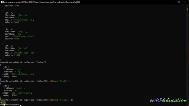 MongoDB - Query using findOne()