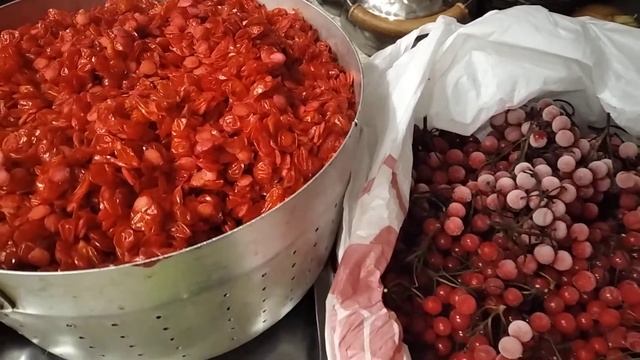 Калина с сахаром без косточек Отжим сока Калины