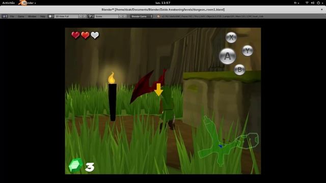 Zelda In Blender Game - Fight Test