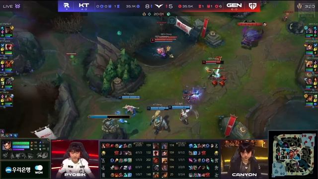 KT vs GEN 猛！Pyosik聖僧李星頂級Carry！團戰摸眼踢Chovy超敢秀！Game 1 | 2024 LCK春季賽