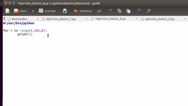 Ejercicios Python - Básicos 3 - Bucles While y For