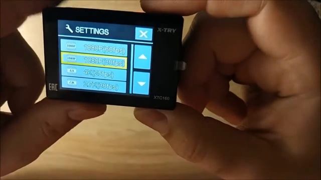 Настройки: Экшн камера x try xtc 160