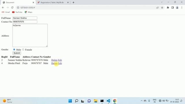 9  Update Sqlite Query using Flask Python