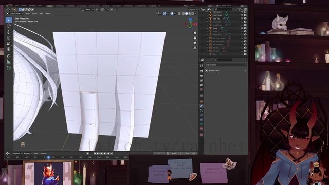 Connect Hair Seamlessly in Blender with curves