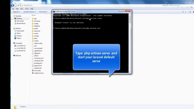 Laravel 5.7 tutorial For Beginner  IN Hindi Part-2.5  -Use of Xampp and Laravel default Server