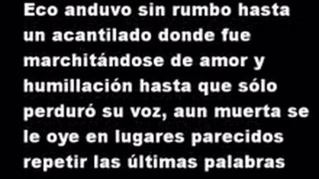 El mito de Eco y Narciso