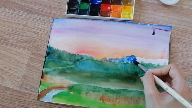 ART CreatiVerS. Тема занятия "Вид из окна. Закат". ?