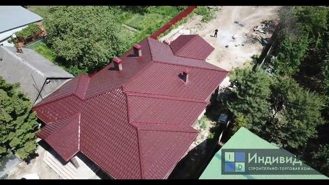 Видео-облет одноэтажного дома площадью 184.65 кв.м