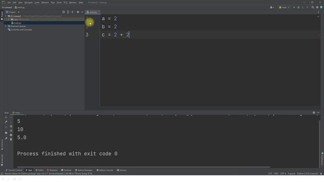 Урок №3 Python - Переменные и математические операции
